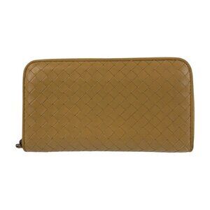 Bottega Veneta Intrecciato Beige Mustard F Long Wallet